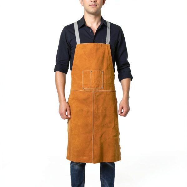 Leather Apron Houseables Welding Apron Heat Resistant 23 x 35 Inch-4