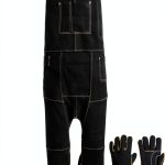 Leather Welding Apron Black Cowhide Heat Resistant 24‑56 in-0