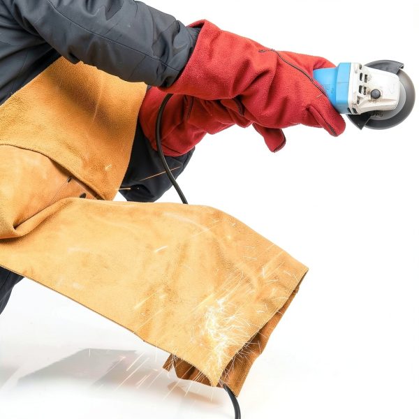 Leather Welding Apron, Flame & Spark Resistant Bib, Safety Smock, Protective Clothing Gear for Blacksmiths, Welders & Woodworkers, 23x35 inches-6
