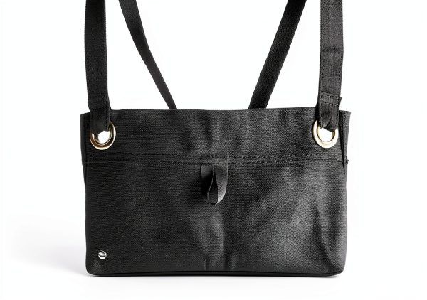 Hudson Durable Goods Heavy Duty Waxed Canvas Apron for Men and Women, Adjustable Crossback Work Apron with Tool Pockets, Water-Resistant - Fits up to XXL, Black-5