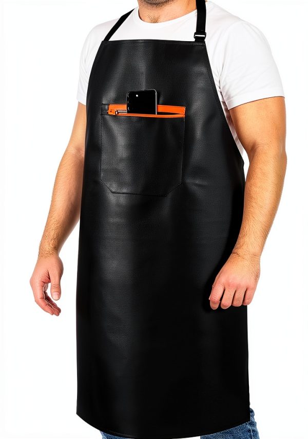 Waterproof Apron, Heavy Duty Extra Long Rubber Vinyl Apron with Pocket for Men, Adjustable Dishwasher Chemical Resistant Aprons for Dishwashing, Cooking, Butcher, Lab, Gardening-0