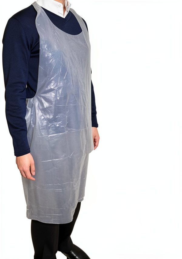 Gmark Poly Apron Individual Wrapped, Medium Weight, Disposable Polyethylene PE Aprons Waterproof, Food, Cooking 100pcs GM0002-3