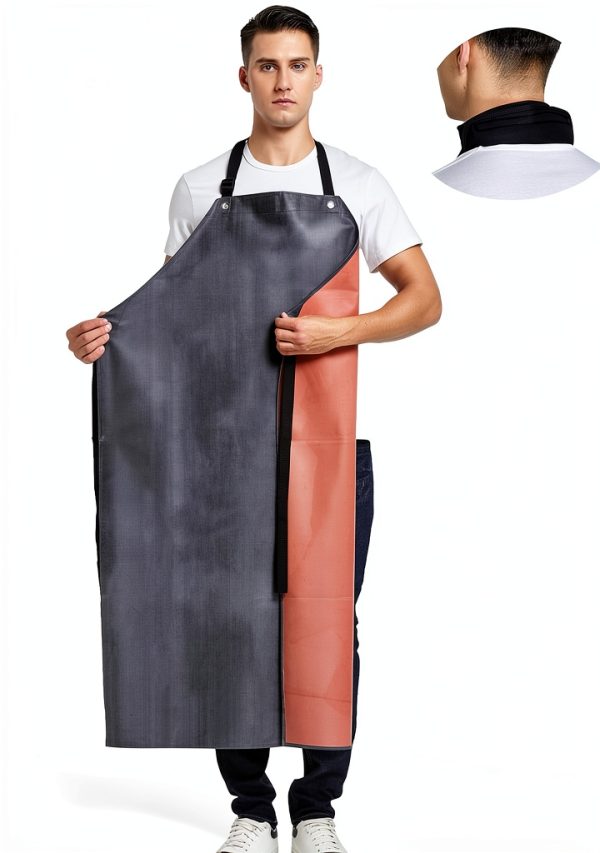 Rubber Waterproof Apron Butcher Heavy Duty -Oil Chemical Resistant Safety Aprons for Cleaning Fish, DishWashing-0